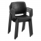 KONDELA Stohovateľná stolička, čierna, DENTON